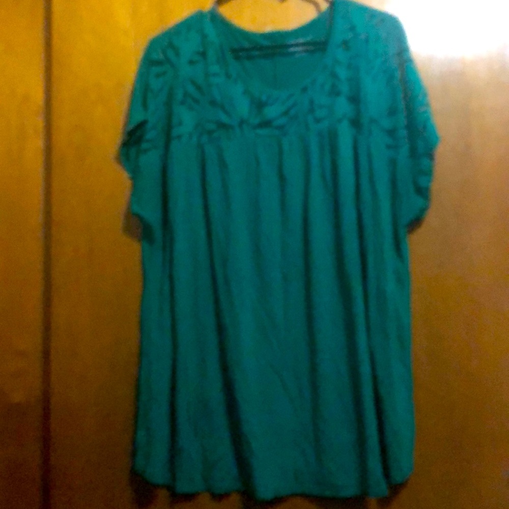 Green shirt Lane Bryant